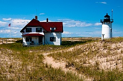 Race Point Light on Cape Cod Seashore in Massachusetts